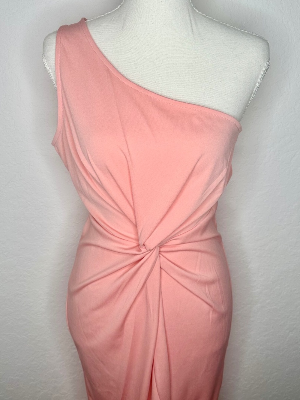 CHICME One-Shoulder Twist-Front Midi Dress, Size L - Picture 3 of 13